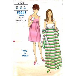 Vogue 7196 Vintage Sewing Pattern Empire Evening Dress