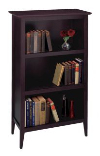 New Winsome Wood Toscana Dark Brown Bookcase Shelf 30 x 13 75 x 48