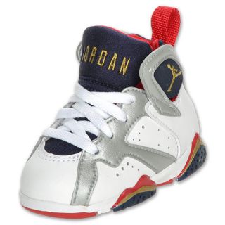 Jordan Retro VII Toddler Basketball Shoes White