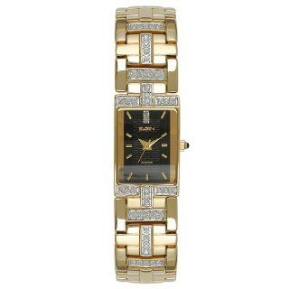 Elgin Men Gold Tone Bracelet Crytal Watch Fg1504 Watches 