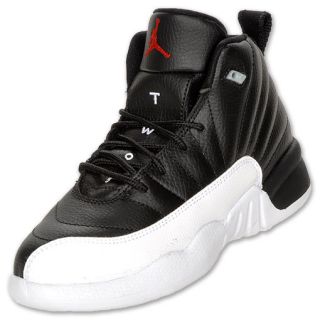 Jordan Retro 12 Preschool Basketball Shoes Black