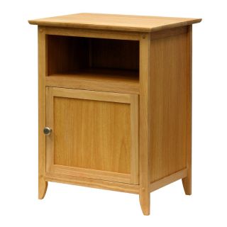  End Table Night Stand w Cabinet and Shelf 25 H by Winsome Wood