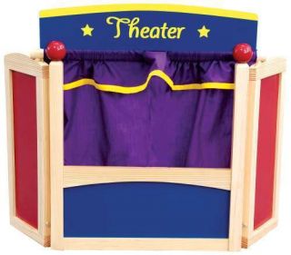 Stage Tabletop Puppet Theater Pretend Play Acting Kids Childrens Toy