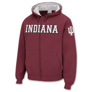 Indiana Hoosiers NCAA Mens Full Zip Hoodie Crimson