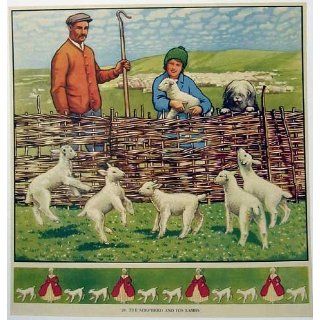 1930s British Sheep Dog & Shepherd Vintage Childrens