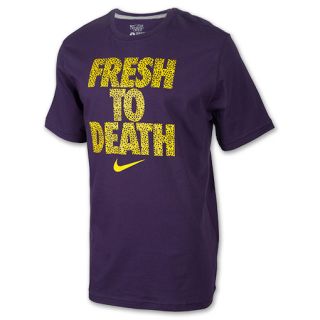 Mens Nike QT Fresh To Death Tee Shirt Grand Purple