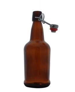500 ml EZ Cap Swinglid Amber Glass Bottles 12 for Homebrewing