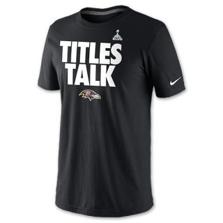 Mens Nike Baltimore Ravens NFL Super Bowl XLVII Titles Talk Tee Shirt