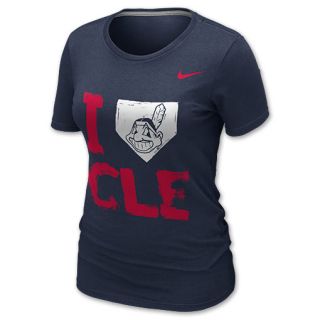 Womens Nike Cleveland Indians MLB I Love T Shirt
