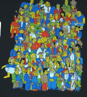 Simpsons Group Glow in The Dark Homer TV T Shirt Tee