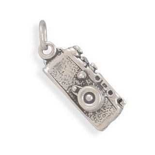 Sterling Silver Camera Pendant Charm Ladies Jewelry Jewelry 