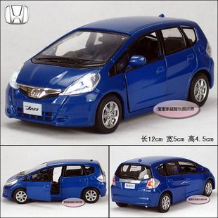 New Honda Fit 1 32 Alloy Diecast Model Car Toy With Sound Light Blue