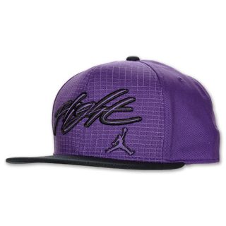 Jordan Retro Flight Snapback Hat Purple/Black