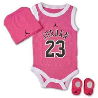 Jordan Crib Basketball Jersey 3 Piece Set Pink