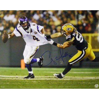 Clay Matthews Autographed Picture   16x20 Sacking Favre
