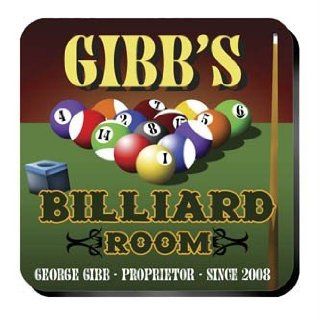 Billiard Pool Room Pub Bar Personalized Coasters and