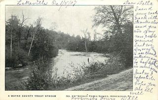 PA Honesdale Wayne County Trout Stream Mail 1907 T43947