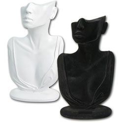 New Jewelry Display Bust Black Poly Resin Mannequin Head Earring