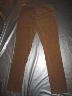 Coldwater Creek Velvet Pants Size 8 Petite 8P Honey Beige Stretch