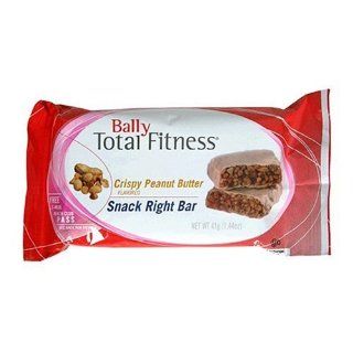 Bally Total Fitness Snack Right Bar, Crispy Peanut Butter