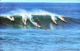 Honolulu Hi 1973 Riding The Big Wave Surfing in Hawaii Vintage Hawaii