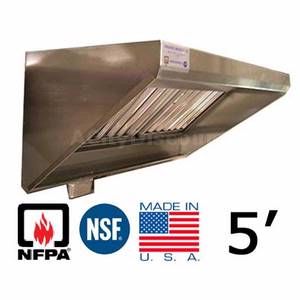 Superior Hoods CS30 4 60 5 ft Stainless Steel Concession Grease Hood