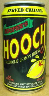 Hoopers Hooch Lemon Brew Malt Beverage Beer Can 1 1