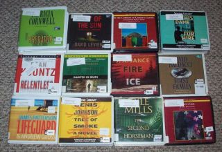 Lot 95g 12 Unabridged Mystery Thriller Fiction Audiobooks CD
