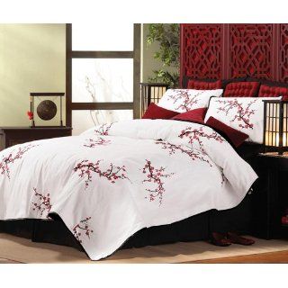 Asian Bedroom Cherry Blossom Pillow Sham Set By