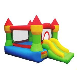  Bounce House Castle Hoop w /Slide and Basketball Hoop Indoor/Outdoor