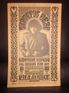 Original Grateful Dead Jerry Garcia Bill Grahm Fillmore West Concert