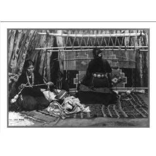 Historic Print (M) 3 Pueblo Indian women carding