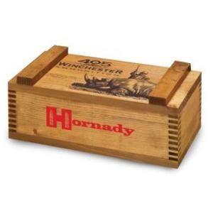 New Hornady Wooden 405 Winchester Ammo Box