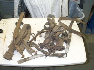 Old Vintage Horse Harness Parts and Pieces
