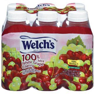 Welchs 100% White Grape Cherry Juice, 10 Ounce Bottles (Pack of 24