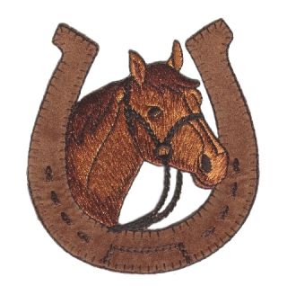 Horse Shoe Equestrian Embroidered Lucky Patch 150243
