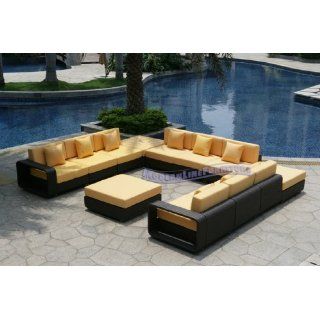 Modern Furniture All Weather Collection Yellow U Shape