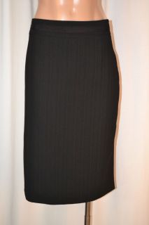 Liz Claiborne Office Career Black Pin Striped Pencil Skirt Women Sz 6