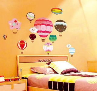  DIY Mural Decal Home Dorm Decor Vinyl Art Hot Air Balloon