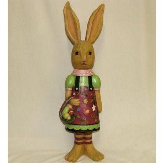 Resin Bunny Girl with Easter Basket   Case Pack 4 SKU