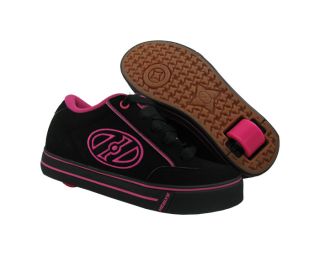 New Heelys Kids Wave Black Hot Pink Roller Skate Shoes US 2