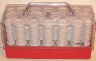 Clairol Instant Hot Rollers Red Base Curlers Excellent C 20 1