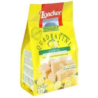 Loacker Quadratini Wafer Cookies, Lemon, 8.82 oz, 8 pk 