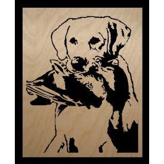 Lab & Duck By Scroll Saw Pictures   8 X 10 X 1/4