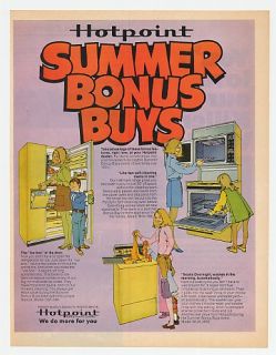 1971 Hotpoint Refrigerator Range Washer Bonus Buys Ad