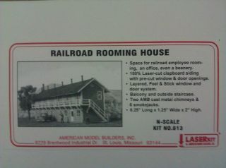  Model Builders N Scale Railroad Rooming House Kit 613 NIB