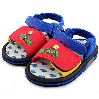 Caillou Two strap Sandals [Red and Blue] (8) Shoes