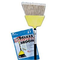 The telescoping broom is a deluxe size household broom with a