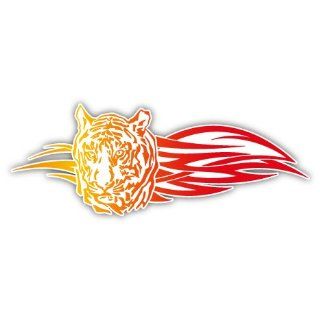 Tiger on Fire Auto Styling Car Bumper Sticker Decal 6 X 2