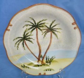 Gibson Tropical Palm Tree Hand Painted Decorator Plate